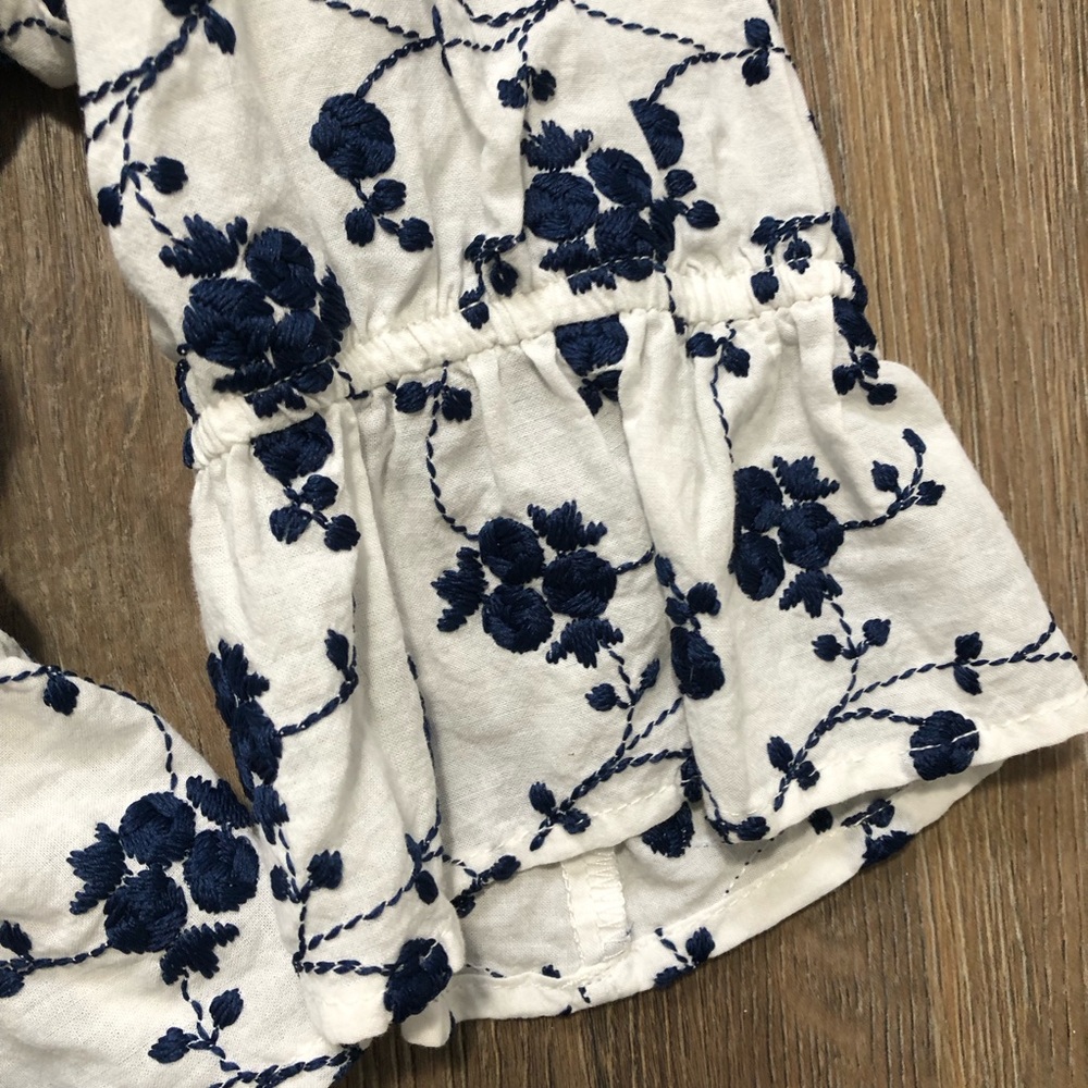 Zara Embroidered Ruffle Crop Top - Picture 8 of 15